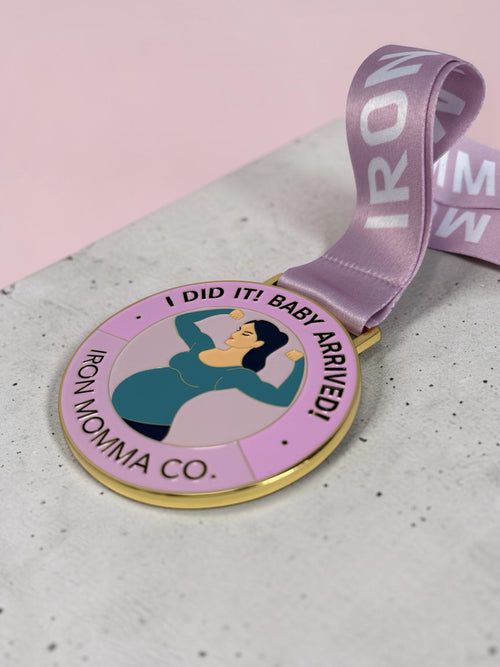 IRON MOMMA Premium Medal & Racing Bib