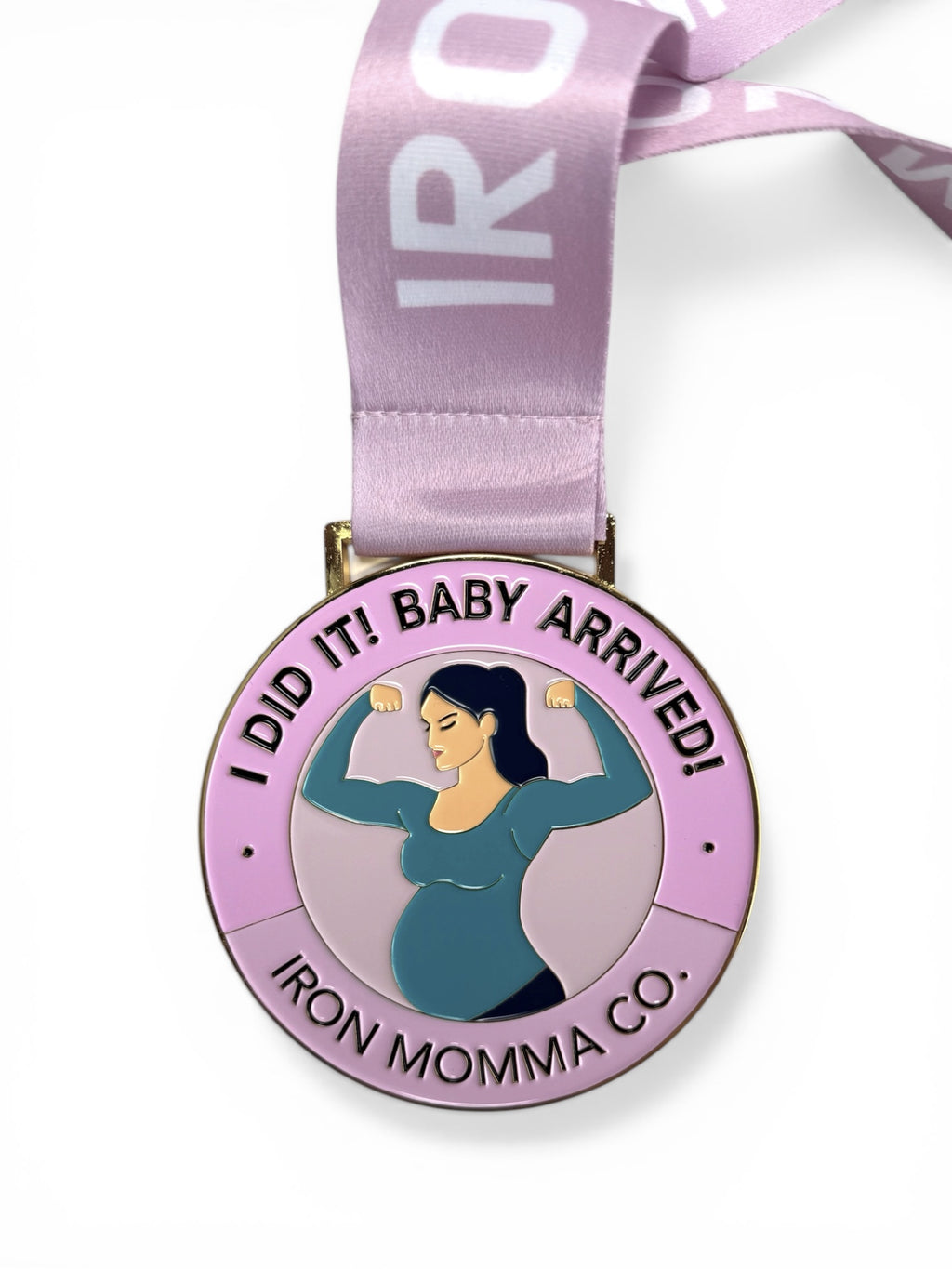 IRON MOMMA Premium Medal & Racing Bib